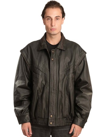 Γνήσιο Ανδρικό Δερμάτινο Μπουφάν  - A1