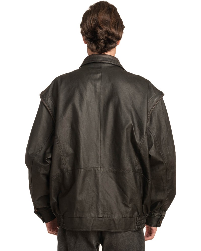 Γνήσιο Ανδρικό Δερμάτινο Μπουφάν  - A1