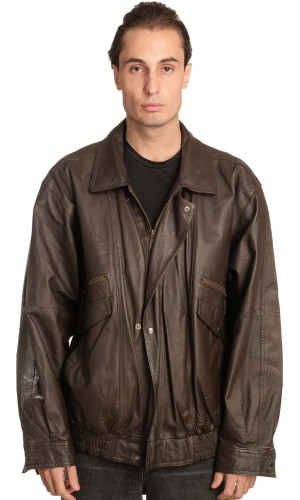 Γνήσιο Ανδρικό Δερμάτινο Μπουφάν - A4