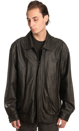 Γνήσιο Ανδρικό Δερμάτινο Μπουφάν - A5