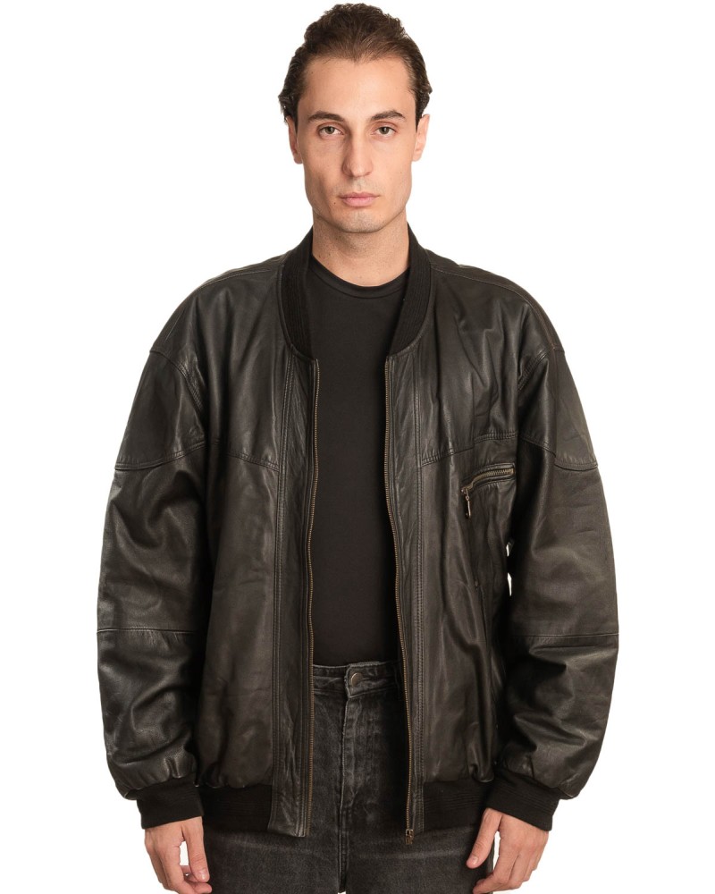 Γνήσιο Ανδρικό Δερμάτινο Μπουφάν - A7