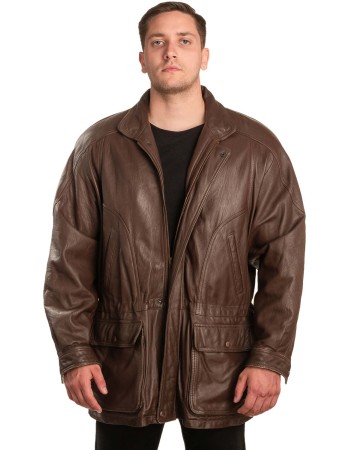 Γνήσιο Ανδρικό Δερμάτινο Μπουφάν - A12
