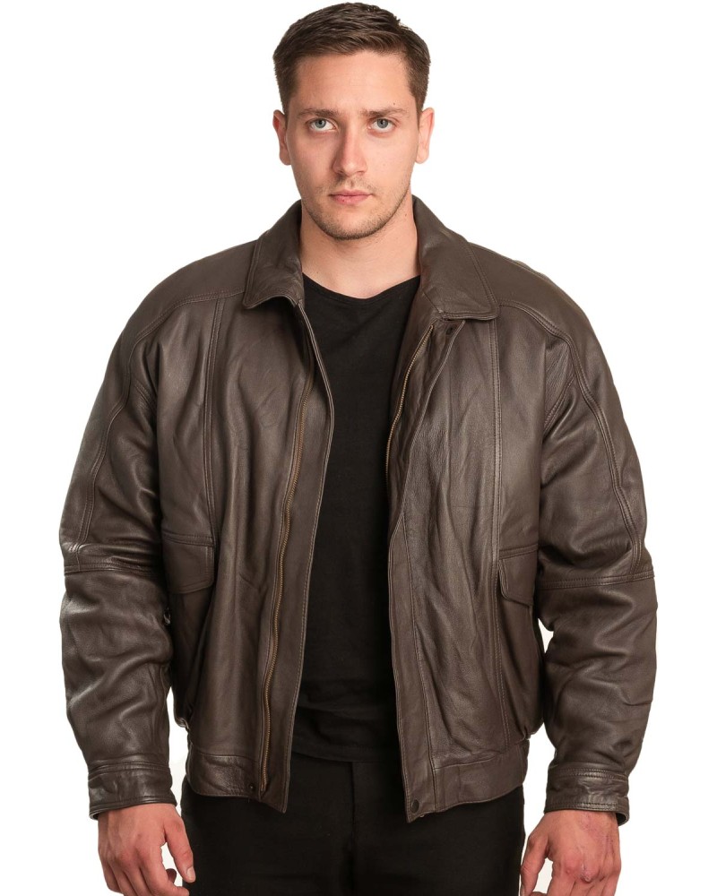 Γνήσιο Ανδρικό Δερμάτινο Μπουφάν - A15