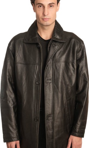  Γνήσιο Ανδρικό Δερμάτινο Μπουφάν - A23
