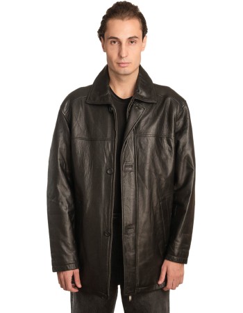  Γνήσιο Ανδρικό Δερμάτινο Μπουφάν - A23