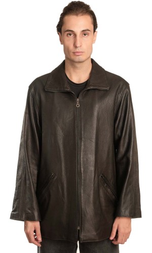  Γνήσιο Ανδρικό Δερμάτινο Μπουφάν - A25