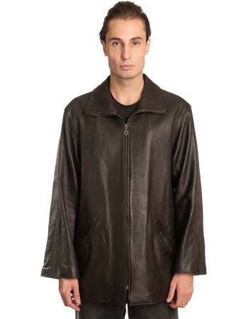  Γνήσιο Ανδρικό Δερμάτινο Μπουφάν - A25