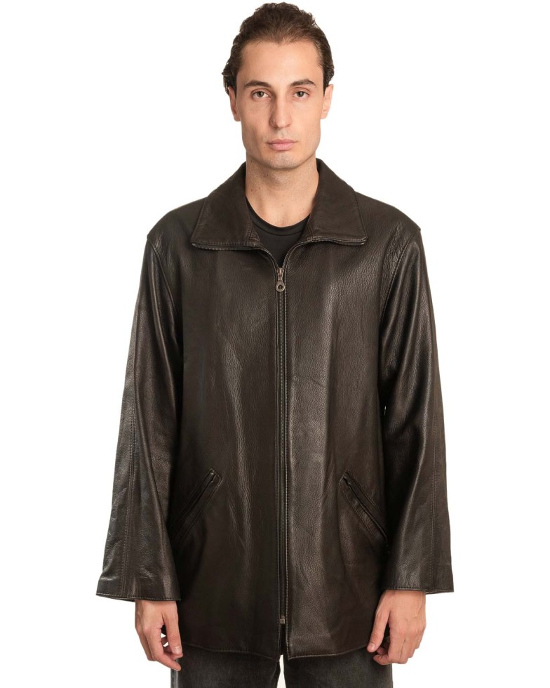  Γνήσιο Ανδρικό Δερμάτινο Μπουφάν - A25