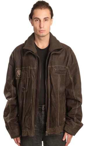 Γνήσιο Ανδρικό Δερμάτινο Μπουφάν - A27