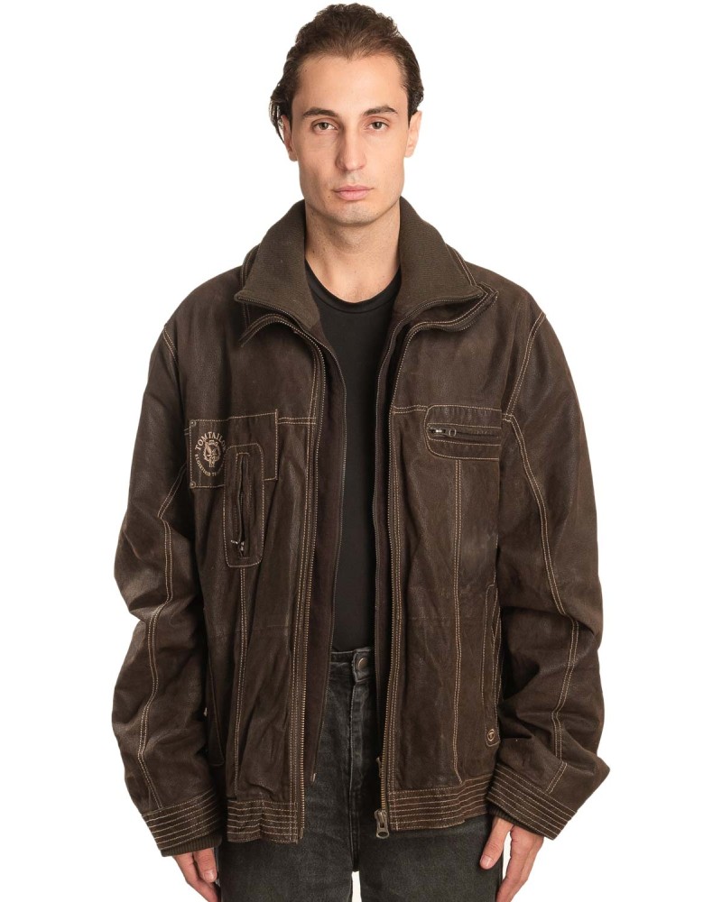 Γνήσιο Ανδρικό Δερμάτινο Μπουφάν - A27