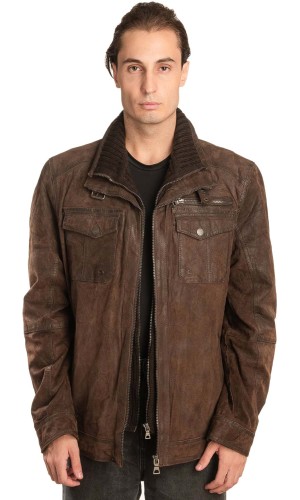 Γνήσιο Ανδρικό Δερμάτινο Μπουφάν - A28