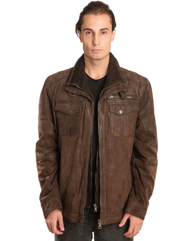 Γνήσιο Ανδρικό Δερμάτινο Μπουφάν - A28