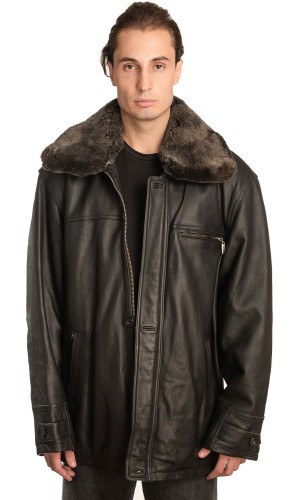 Γνήσιο Ανδρικό Δερμάτινο Μπουφάν - A32