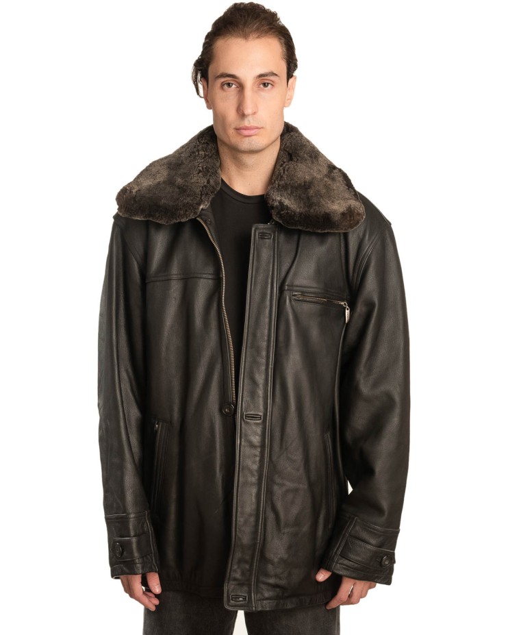 Γνήσιο Ανδρικό Δερμάτινο Μπουφάν - A32