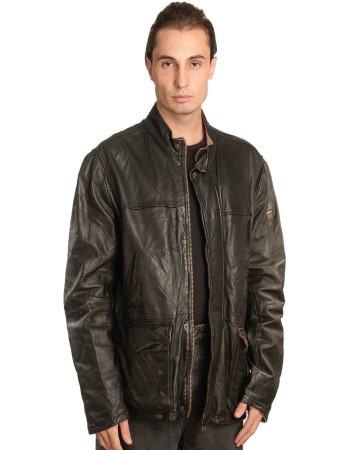  Γνήσιο Ανδρικό Δερμάτινο Μπουφάν - A33