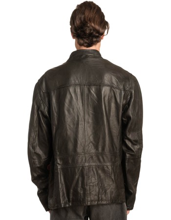  Γνήσιο Ανδρικό Δερμάτινο Μπουφάν - A33