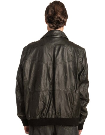  Γνήσιο Ανδρικό Δερμάτινο Μπουφάν - A37