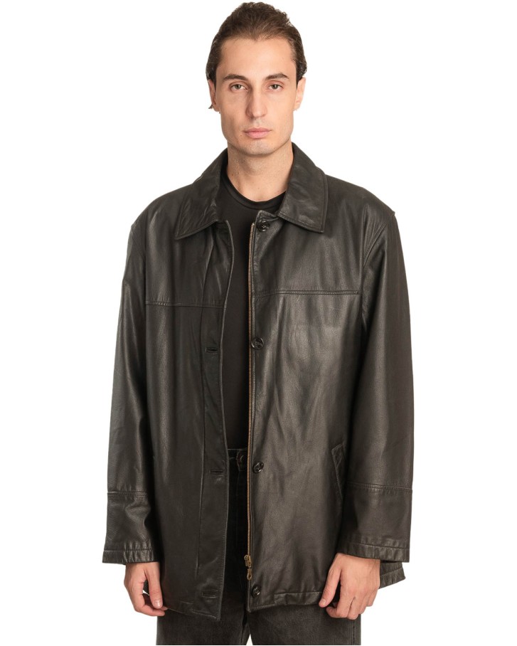 Γνήσιο Ανδρικό Δερμάτινο Μπουφάν - A40