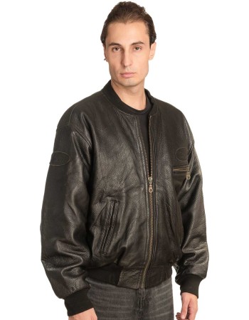 Γνήσιο Ανδρικό Δερμάτινο Μπουφάν - A41