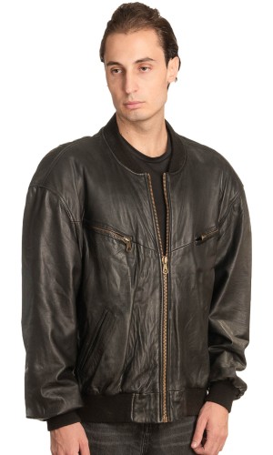 Γνήσιο Ανδρικό Δερμάτινο Μπουφάν - A42