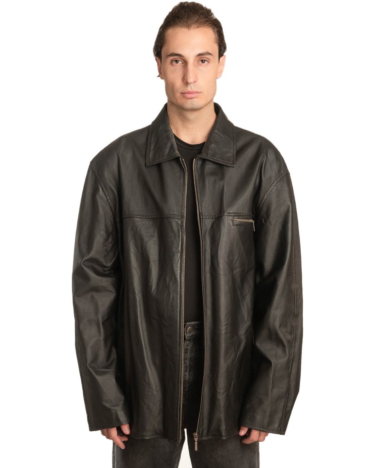 Γνήσιο Ανδρικό Δερμάτινο Μπουφάν - A43