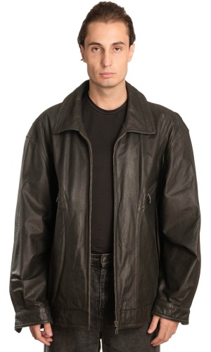 Γνήσιο Ανδρικό Δερμάτινο Μπουφάν - A45