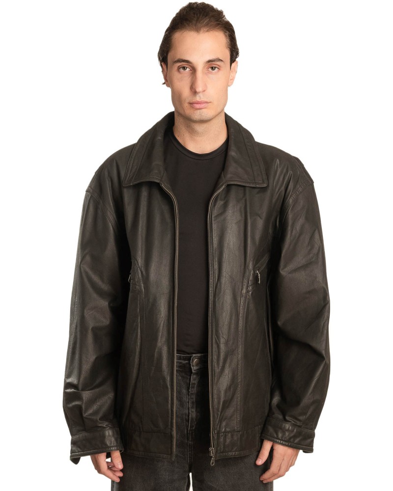 Γνήσιο Ανδρικό Δερμάτινο Μπουφάν - A45