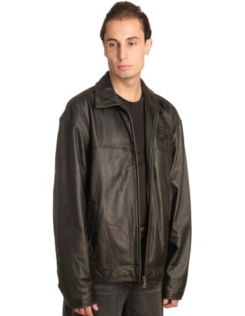 Γνήσιο Ανδρικό Δερμάτινο Μπουφάν - A46