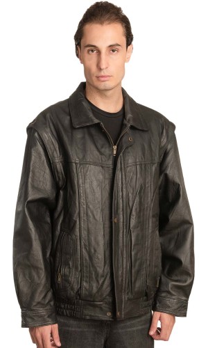 Γνήσιο Ανδρικό Δερμάτινο Μπουφάν - A51