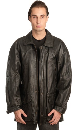 Γνήσιο Ανδρικό Δερμάτινο Μπουφάν - A53