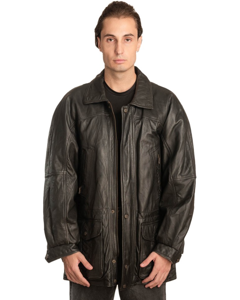 Γνήσιο Ανδρικό Δερμάτινο Μπουφάν - A53