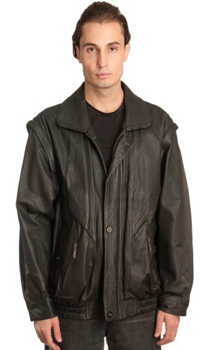 Γνήσιο Ανδρικό Δερμάτινο Μπουφάν - A54