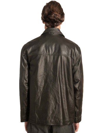 Γνήσιο Ανδρικό Δερμάτινο Μπουφάν - A55