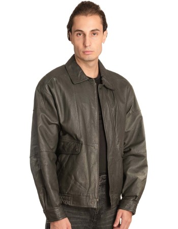 Γνήσιο Ανδρικό Δερμάτινο Μπουφάν - A56