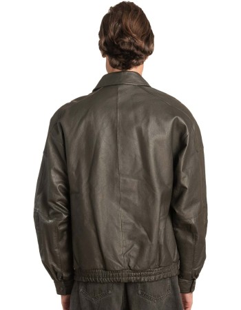 Γνήσιο Ανδρικό Δερμάτινο Μπουφάν - A56