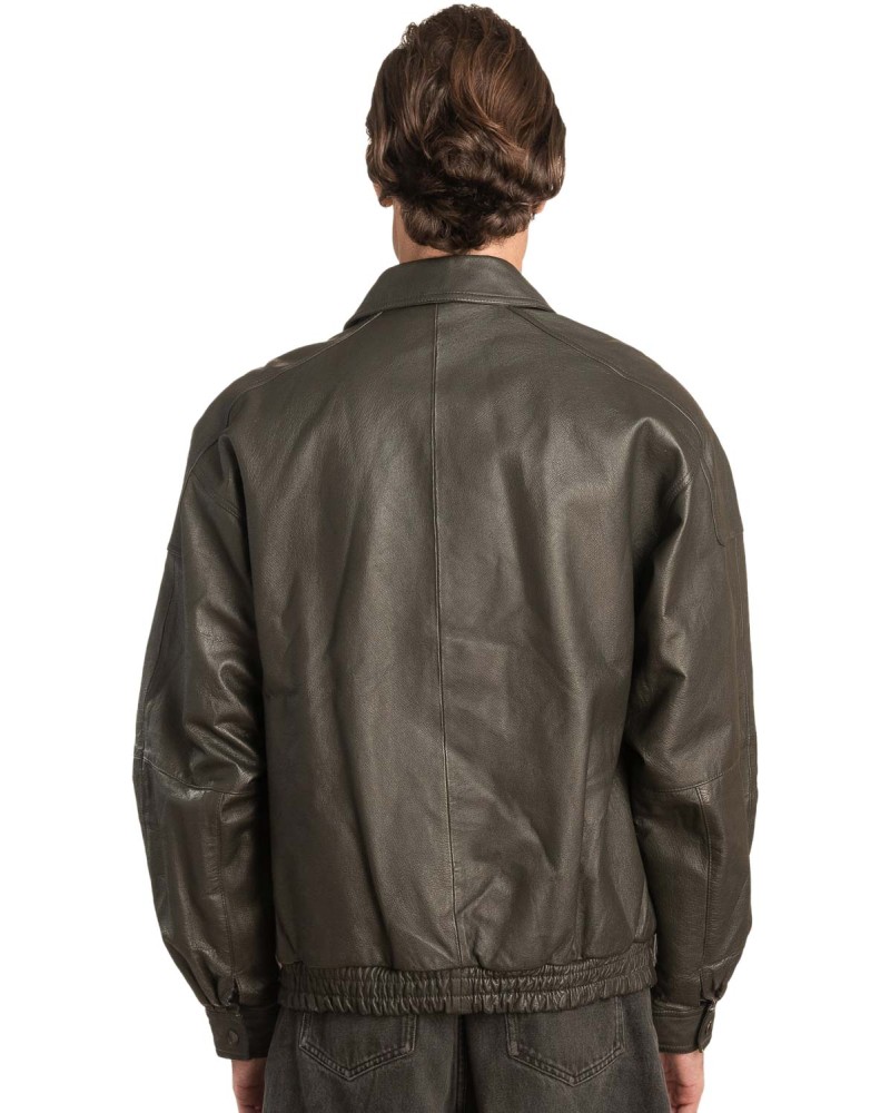 Γνήσιο Ανδρικό Δερμάτινο Μπουφάν - A56