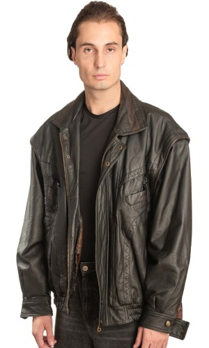 Γνήσιο Ανδρικό Δερμάτινο Μπουφάν - A60