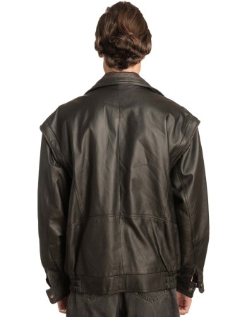 Γνήσιο Ανδρικό Δερμάτινο Μπουφάν - A60