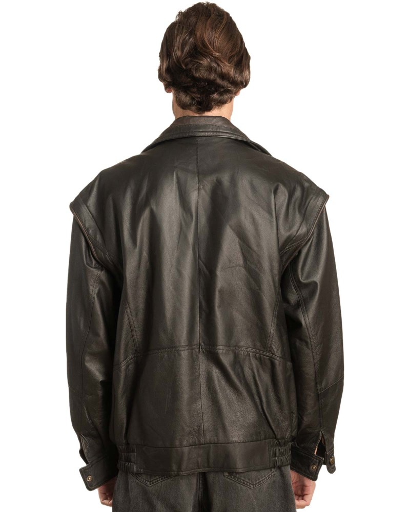 Γνήσιο Ανδρικό Δερμάτινο Μπουφάν - A60