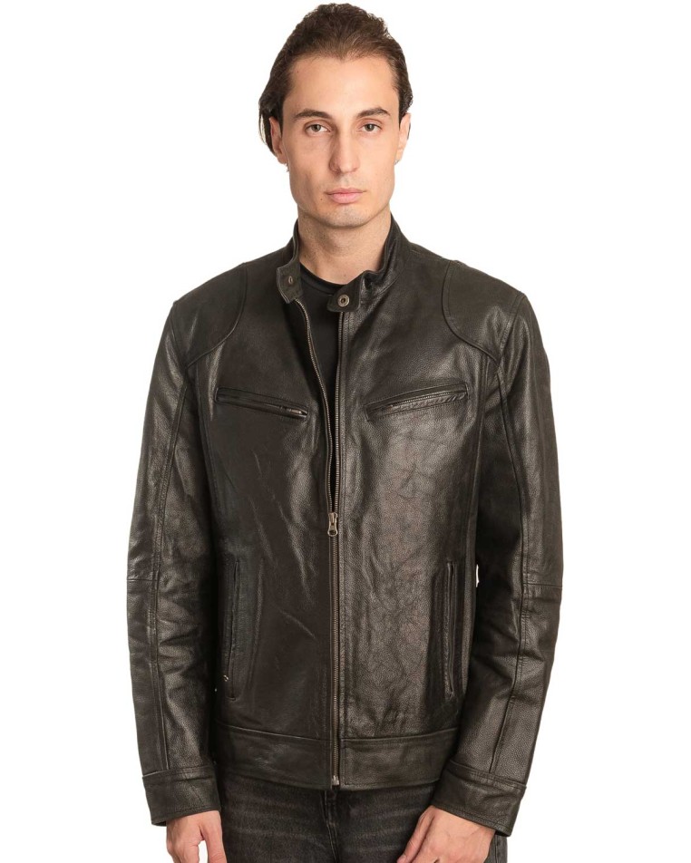 Γνήσιο Ανδρικό Δερμάτινο Μπουφάν - A62