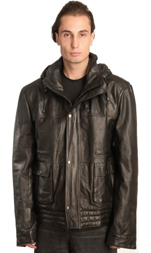  Γνήσιο Ανδρικό Δερμάτινο Μπουφάν - A63