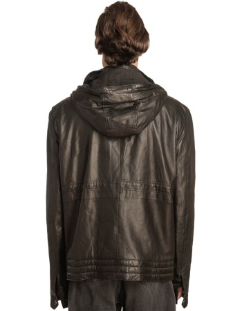  Γνήσιο Ανδρικό Δερμάτινο Μπουφάν - A63