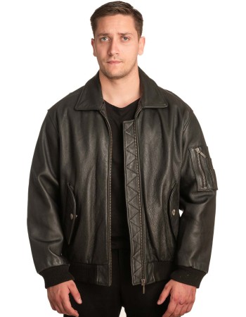 Γνήσιο Ανδρικό Δερμάτινο Μπουφάν - A66