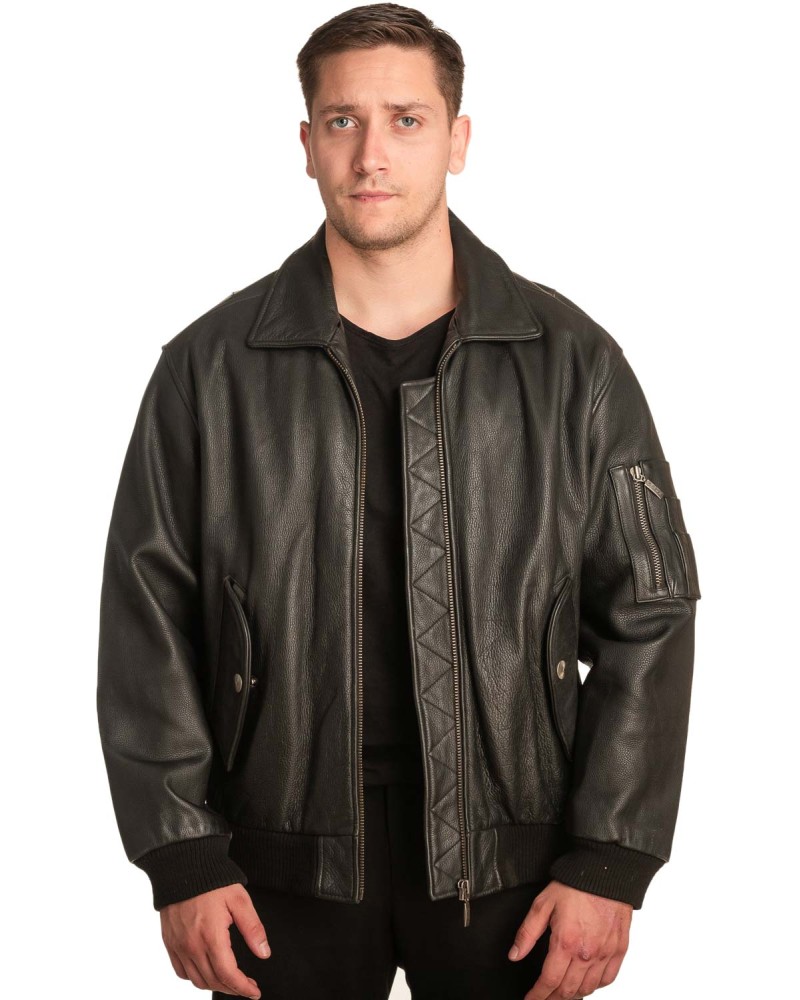 Γνήσιο Ανδρικό Δερμάτινο Μπουφάν - A66