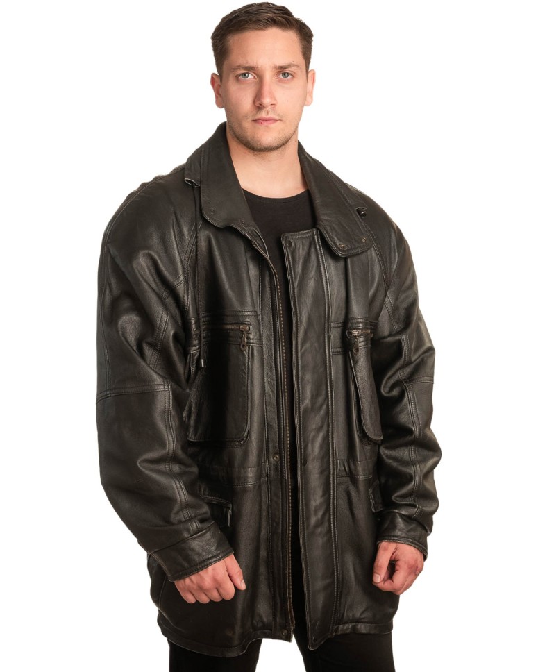 Γνήσιο Ανδρικό Δερμάτινο Μπουφάν - A70