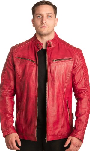  Γνήσιο Ανδρικό Δερμάτινο Μπουφάν - A80