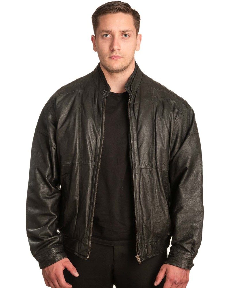 Γνήσιο Ανδρικό Δερμάτινο Μπουφάν - A86