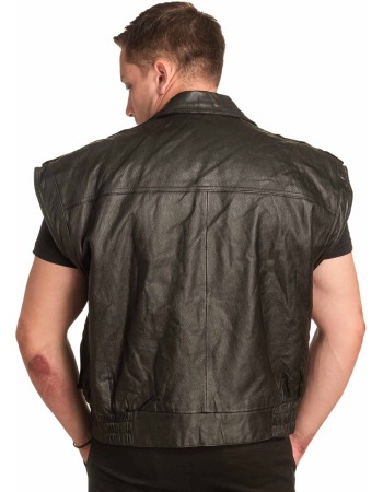 Γνήσιο Ανδρικό Δερμάτινο Γιλέκο - A89