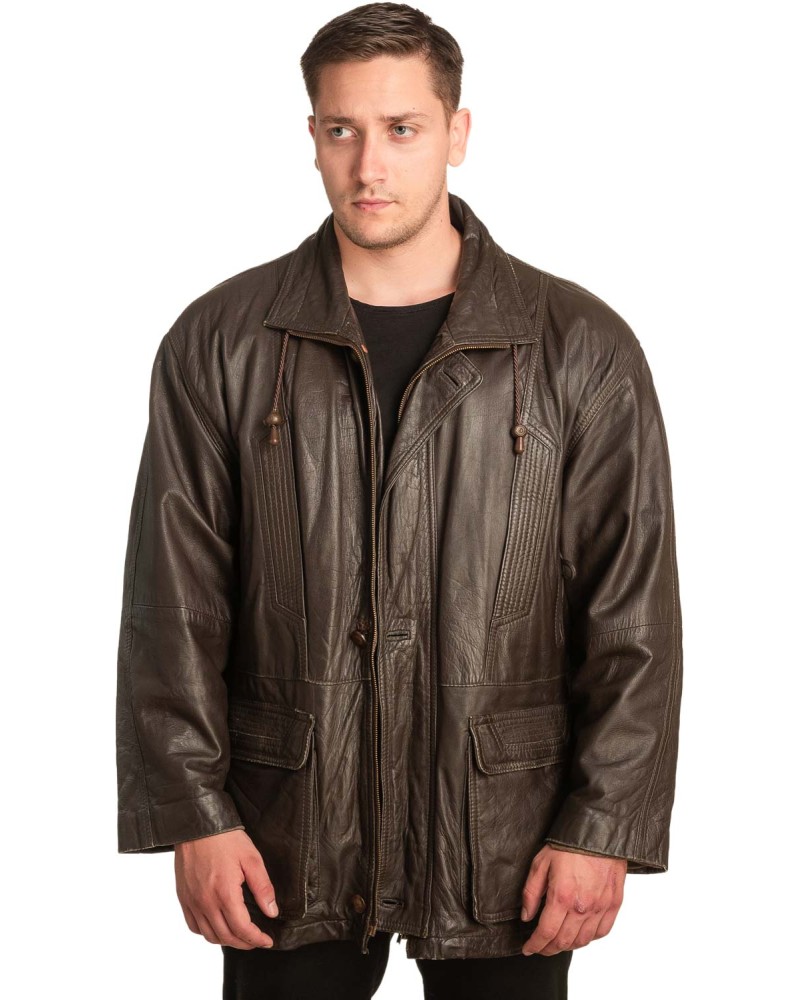 Γνήσιο Ανδρικό Δερμάτινο Μπουφάν - A91