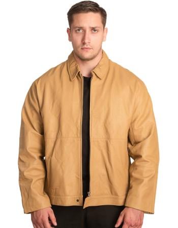  Γνήσιο Ανδρικό Δερμάτινο Μπουφάν - A92